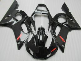Free customize plastic fairing kit for Yamaha YZR R6 98 99 00 01 02 glossy black fairings set YZFR6 1998-2002 HT23