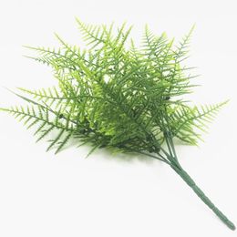 Partition decoration simulation green plant fern 7 head 35 mesh plastic Persian grass Persian leaf 20pcs / lot