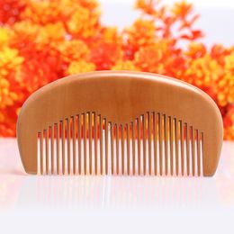 wholesale The Health Benefits Of Natural Peach Wooden Comb Beard Comb Pocket Comb 11.5*5.5*1cm