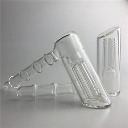 Glass Oil Rigs Hammer Bong Water Pipes Hookah with 6 Filter Tube Thick Pyrex Clear Bongs Hand Smoking Pipe