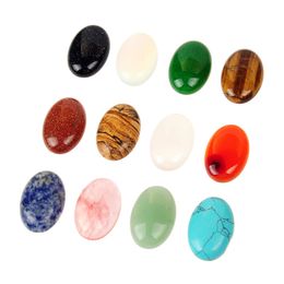 Random Nice Natural Picture Jasper Opal Agate Oval Shape 20*30mm CAB Cabchon Gems Charms Stone Beads Jewellery Making Beads Findings Supplies