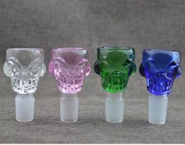 smoking accessories drop down adapter skull bowl 14mm male jiont oil rigs glass bongs water pipes color bubbler ash catcher