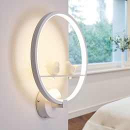 Nordic Postmodern LED Bedroom Wall Lamp Bedside Simple Resin Angel/Lover/Birds Circle Aluminum Corridor Hallway Wall Lighting Fixtures