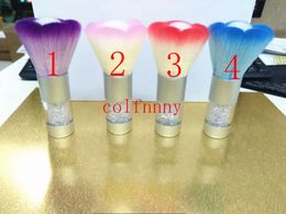 30pcs/lot Fast shipping New style Colourful Rhinestones Nail Dust Brushes Nail Gel Powder Nail Art Dust Remover Brush Cleaner