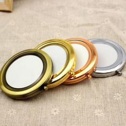 Free Shipping 70mm Pocket Compact Mirror favors Round Metal Silver Makeup Mirror Promotional Gift 200PCS/LOT F2017224