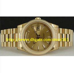 store361 new arrive watch NEVER WORN Mens 36mm 18kt Gold PRESIDENT Champagne Index 118238