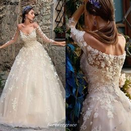 Vintage Cheap A-line Wedding Dress High Quality Lace Appliques With Sleeves Bridal Gown Custom Made Plus Size