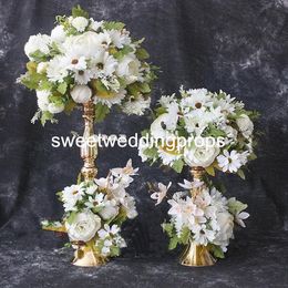 no flowers including )hot sale mental Centrepieces table decoration flower stand for wedding Favours