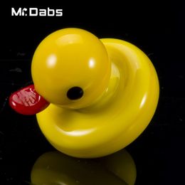 New Designed Yellow Duck Carb Cap Smoking Acceessories 23mm for Glass Bongs Dab Rigs Water pipe at Mr-dabs
