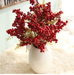 50PCS/Lot Artificial Berry flower Craft Simulation Fake Flowers for Bedding Sets wedding chamber bedroom table dedcoration and supplies