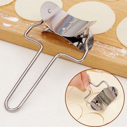 Wholesale- New Eco-Friendly Pastry Tools Stainless Steel Dumpling Maker Wraper Dough Cutter Pie Ravioli Dumpling Mould Kitchen Accessories