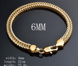 FASHION CLASSIC MEN WOMAN PLATED 18K GOLD COUPLE BRACELET NECKLACE 6MM *8 INCHES FOXTAIL CHAIN BRACELET NECKLACE 10PCS/LOT