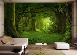 Non Woven Mural Wallpaper 3d Modern Simple Style Wooded Meadow Wall papers Home Decor Living Room Background Wall