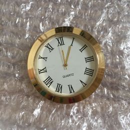 50mm insert clock most popular used standand size roman 2inch gold metal fitup