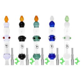 Hot Nectar Collector with Titanium Tip 14mm Inverted Nail Grade 2 Glass Bong
