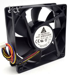 New AFB1212SHE 12038 12cm 1.6A 12v 4 wire PWM 40cm long line of fan for Delta 120*120*38mm