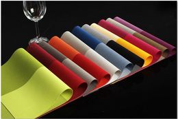 PVC environmental protection heat insulation mat tessforest Western-style food hotel / coasters bowl / table mat Colour stripe Matt