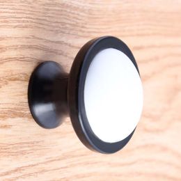 modern simple white black handle drawer shoe cabinet knobs Antique ceramic TV dresser cupboard door pull knob