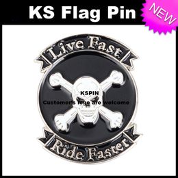 Live Faster Ride faster Metal Badge Pin 10pcs a lot Free shipping XY0063