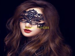 100pcs/lot Halloween Mask Sexy Lady Lace Mask Cutout Eye Cosplay Party Masquerade Masks Girls Party Supplies