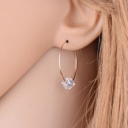 European and American minimalist circle earrings pearl transparent earrings glass beads earrings retro wholesale free shipping