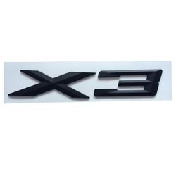 Gloss Black X 3 Number Trunk Letters Badge Emblem Letter Sticker for BMW X3318g