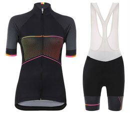 Women's Black Pro Team Cycling Jersey And Bib Shorts Breathable Ropa Ciclismo Mujer MTB Uniformes Tenue Cycliste Pro 2024