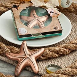 Vintage Airplane Starfish Bottle Opener Bridal Shower Wedding Favor Hawaiian Tropical Beach Ocean Theme Party Bag Filler Favours