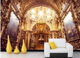 High Quality Customise size Modern European palace church stereo mural 3d wallpaper 3d wall papers for tv backdrop