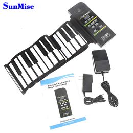 -Top Quanlity 88 Keys Portable Flexível Roll-Up Piano USB MIDI Teclado eletrônico Hand Roll Up Piano por atacado