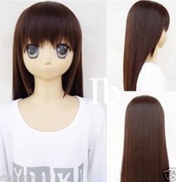 100% Brand New High Quality Fashion Picture full lace wigs>HOT!!IB dark brown long Cosplay Party Fashion Wig free wig Free shipping