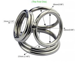 Stainless steel four rings Cockrings cock ring metal male time delay ball stretcher sex products for men penis