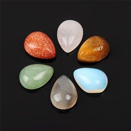 High Grade Teardrop Stunning Crystal Hand Made Agate Mineral Stone Pointed Cabochon for Art Jewelry Earrings Rings Making Women Girls Gift