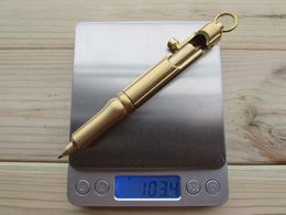 High Quality CNC Machined Outdoor Tools Ball Pen Hidetoshi Nakayama Style Soild Brass Bolt EDC Collection Vintage Toy Stationery