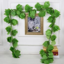 2.4m Artificial Hanging Vine Fake Foliage Garden Decorations Plant Leaf Home Garland Decoration 30 Leafs (94 inch length)