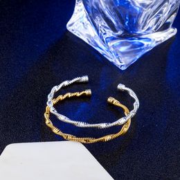 10pcs/lot hot gift factory price 925 silver charm bangle Twisted fashion 18K gold bracelet fashion Jewellery 1825