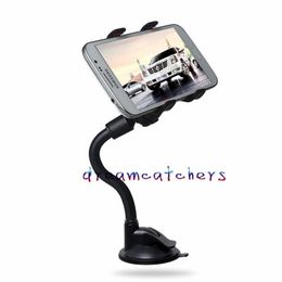 Universal Long Arm 360 Degree Rotating Car Windshield Flexible Suction Cup Mount Stand Holder Swivel for iphone Samsung LG Cell phone GPS