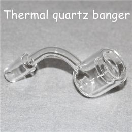 XXL Quartz Thermal Banger Hookahs 10mm 14mm 18mm Double Tube QuartzThermal Bangers Nail For Glass Water Pipes Oil Rigs Bongs