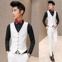 Blazers Wholesale 2017 Fashion Custom Men Suit Slim Fit Mens White Suits For Weddings Dress Party Clothing Mens Tuxedo suits with pants 3