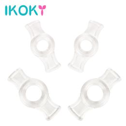 4pcs/set Cock Rings Delay Ejaculation Penis Rings Silicone TPE Penis Sleeve for Penis Enlargerment Pump q170718