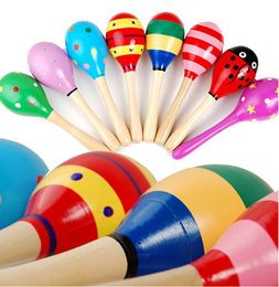 Colourful Wooden Toys Noise Maker Musical Baby Toys Rattles Baby Toy For Children Musical Instrument Learnning Toy