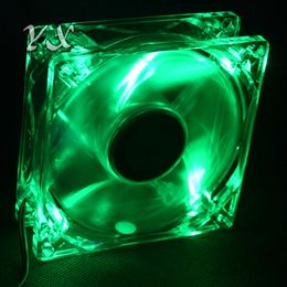 8025 GDT Green LED PC Computer Case Brushless Cooling Fan 80mm 80*80*25mm 8025S DC 12V 4Pin Cooler