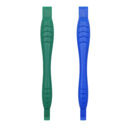 118mm Blue Green Carbon Fiber Hardened Plastic Double-ended Pry Repair Tool Opening Tools Crowbar Spudger for Cell Phone Tablet PC 500pcs