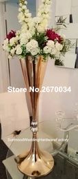 iron Metal Trumpet Vase For Flower Wedding Centerpiece