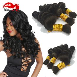 16"-26" Virgin Peruvian Human Hair Loose Curly Bulk Hair For Braiding Unprocessed Human Hair Bulk Extensions Pure Colour Hannah Product