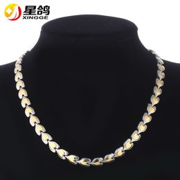 8.5MM Wide 316L Stainless Steel Necklaces for Women Man Stylish heart Shape Chain Punk Link Chain Men Necklace