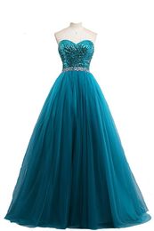 2018 Real Photo Long Sweetheart Sequins Ball Gown Quinceanera Dresses with Tulle Beaded Plus Size Prom Pageant Debutante Party Gown BM11
