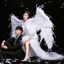 Big white Devil feather wings Cartoon performance Magazine shooting Fashion show large props Cosplay costumes EMS free shipping