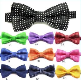 18 style Fashion Baby Boys Bow tie Polka Dots Bowknot Children Party Bowtie Dot Wedding Kids Bow Ties Necktie Adjustable Tie C2251