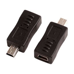 ZJT24 Black Mini 5pin Usb Male to Mini 5 pin Female Usb Adapter Connector Converter Adaptor